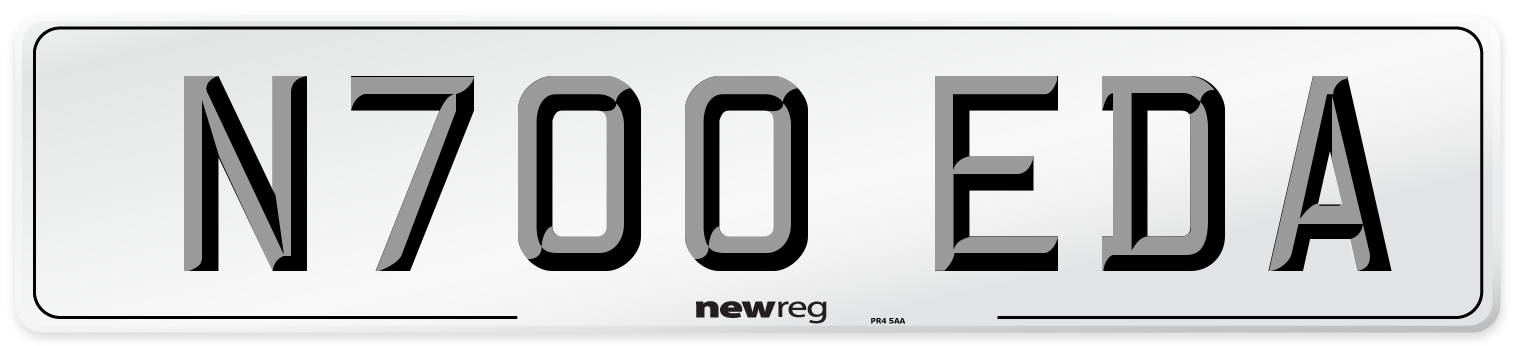 N700 EDA Number Plate from New Reg